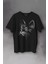 Kedi Silüeti Black Cat Çizim Baskılı Tişört T-Shirt 1