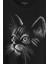 Kedi Silüeti Black Cat Çizim Baskılı Tişört T-Shirt 2
