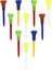 10 Parça Plastik Kauçuk Uçlu Üst Golf Tees Yumuşak Yastık Üst Tees 70MM 3