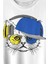 Cat Glasses Gözlüklü Sarı Lacivert Fenerbahçe Kedi Baskılı Tişört T-Shirt Beyaz 2