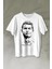 Cr7 Cristiano Ronaldo Silüet Manchester United Baskılı Tişört T-Shirt Beyaz 1