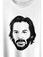 John Wick Keanu Reeves Charles Portre Silüeti Baskılı Tişört T-Shirt Beyaz 2