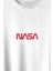 Nasa Wom Göğüs Logo Ulusal Havacılık ve Uzay Abd Baskılı Tişört T-Shirt Beyaz 2