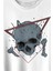 Skull Kuru Kafa Urban Street Culture Minimal Baskılı Tişört T-Shirt Beyaz 2