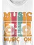 Müzik Music On Kaset Teyp Baskılı Tişört T-Shirt Beyaz 2