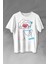 Statue Minimal Street Culture Soft Renkler Heykel Y2K Baskılı Tişört T-Shirt Beyaz 1