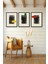 3 Parça Modern Sanat Tarzında Siyah Çerçeve Görünümlü Uv Baskı Mdf Tablo Seti 1