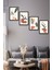 4 Parça Renkli Modern Bohem Tarzda Siyah Çerçeve Görünümlü Uv Baskı Mdf Tablo Seti 3