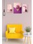 3 Parça Mor Çiçek Desenli Uv Baskı Tablo Seti 1