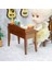 2pcs 1:12 Bebek Evi Shabby Masif Ahşap Masa ve Mobilya Ahşap Merkez Tablo ve Sandalye (Yurt Dışından) 4