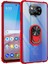 Xiaomi Poco X3 Kılıf Silikon Kenarlı Yüzüklü Manyetik Mola Kapak 1