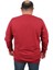 Mocgrande Büyük Beden Sweatshirt Bisiklet Yaka Deri Arma 22703-BORDO 3
