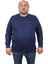 Mocgrande Büyük Beden Sweat New York City 22704-LACIVERT 2