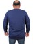 Mocgrande Büyük Beden Sweat New York City 22704-LACIVERT 3