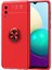 Samsung Galaxy A02 Kılıf Yüzüklü Manyetik Ravel Silikon 1