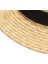 Doğal Buğday Saman Boater Fedora Üst Düz Şapka 56-58 Cm(Yurt Dışından) 2