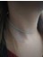 Gümüş Kısa Choker Su Yolu Taşlı Kolye KO9E67 1