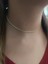 Gümüş Kısa Choker Sarı Altın Su Yolu Taşlı Kolye KO9E67 1