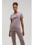 BPPO-000182 Blank Base - Mor Kadın Kısa Kol T-Shirt 1
