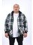 Mocgrande Kangaroo Pocket Oduncu Sweat-Gömlek Stripe 22209-NEFTI 2