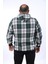 Mocgrande Kangaroo Pocket Oduncu Sweat-Gömlek Stripe 22209-NEFTI 3