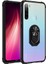 Xiaomi Redmi Note 8 Kılıf Silikon Kenarlı Yüzüklü Manyetik Mola Kapak 1
