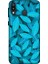 Deste Samsung Galaxy M10 Kılıf Mavi Yapraklar Baskılı Desenli Silikon Kılıf A++-8173 1