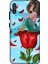 Deste Samsung Galaxy M11 Kılıf Gül ve Kız Baskılı Desenli Silikon Kılıf A++-8139 1