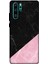 Huawei P30 Pro Kılıf Baskılı Siyahpembe Mermer Desenli Zipax A++ Silikon - 2105 1