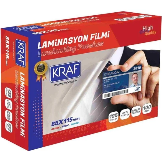 Xnews Kraf Laminasyon Filmi 85X115MM 125MIC 100LÜ 2128