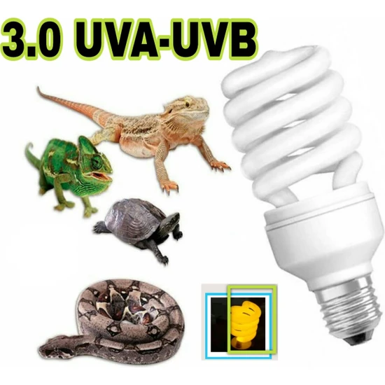 Akdere Pet 15 Watt Uva-Uvb 3.0 Sürgüngen Teraryum Tropikal Lamba
