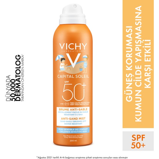 Vichy Capital Soleil SPF50+ Anti Sand Mist Güneş Spreyi 200 ml