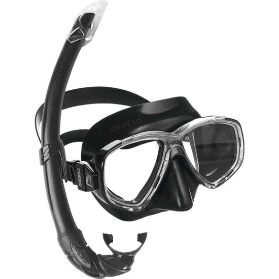 Cressi Perla Maske Mexico Şnorkel Seti Siyah