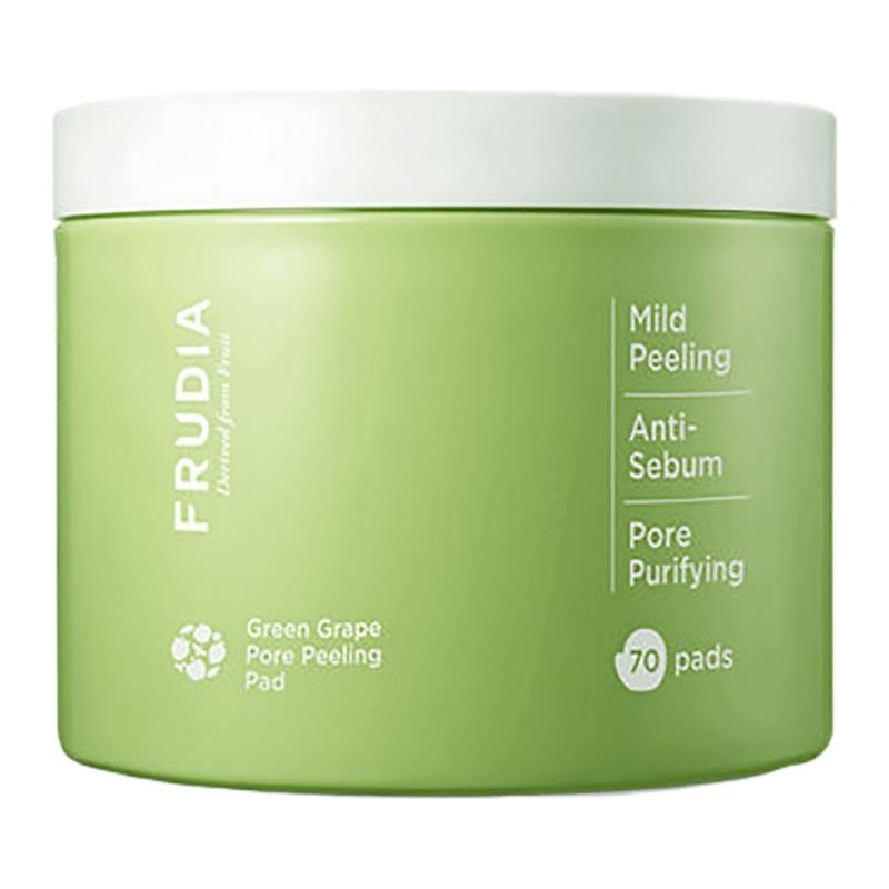 Frudia Yeşil Üzüm Özlü Peeling Ped 70 Adet – Gözenek Temizleyici ve Sebum Dengeleyici, Yağlı Ciltler İçin