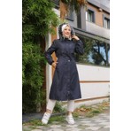 Vibeys Collection Lacivert Içi Kürklü ve Su Geçirmez Kadın Kışlık Mont & Kaban