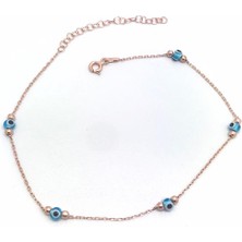 Erer Gümüş Gümüş Nazar Boncuklu Halhal NZ11R35