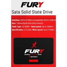 Fury E-Sport 128GB 550MB-500MB Sata3 SSD