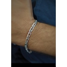 Erer Gümüş Gümüş Kuş Gözü Zincir Model Bileklik