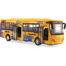 Oyuncakmatik Sesli ve Işıklı Die Cast Turist Otobüs - Turuncu