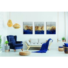 Bestablo 3 Parça Soyut Kanvas Tablo