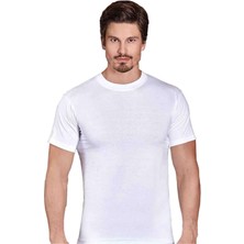 Berrak 1003 Beyaz Erkek Sıfır Yaka Yarım Kollu Atlet Konforlu Yazlık İç Giyim