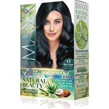 Maxx Deluxe Natural Beauty Amonyaksız Saç Boyası 1.1 Mavi Siyah