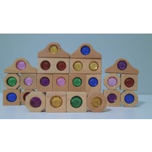 Wooden Toys Ahşap Oyuncak Taşlı  Bloklar