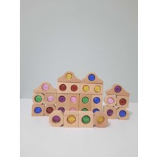 Wooden Toys Ahşap Oyuncak Taşlı  Bloklar