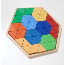 Wooden Toys Ahşap Oyuncak Mandala Üçgen Puzzle