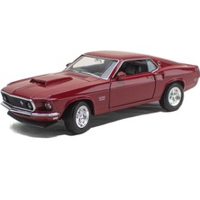 Welly 1:24 Ölçek Metal 1969 Ford Mustang Boss 429 Kırmızı 19CM