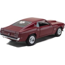 Welly 1:24 Ölçek Metal 1969 Ford Mustang Boss 429 Kırmızı 19CM