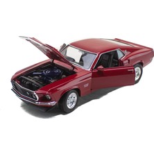 Welly 1:24 Ölçek Metal 1969 Ford Mustang Boss 429 Kırmızı 19CM