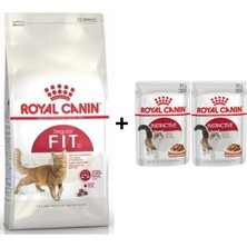 Royal Canin Fit 32  Kuru Kedi Maması 4 kg + 2 Adet Yaş Mama Hediye