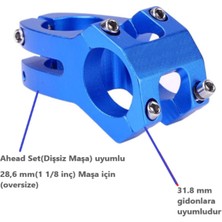 HSGL  Hsgl Bisiklet Mavi Alüminyum Gidon Boğazı  30 mm 31.8-28.6 Bisiklet Gidon Boğazı Mavi